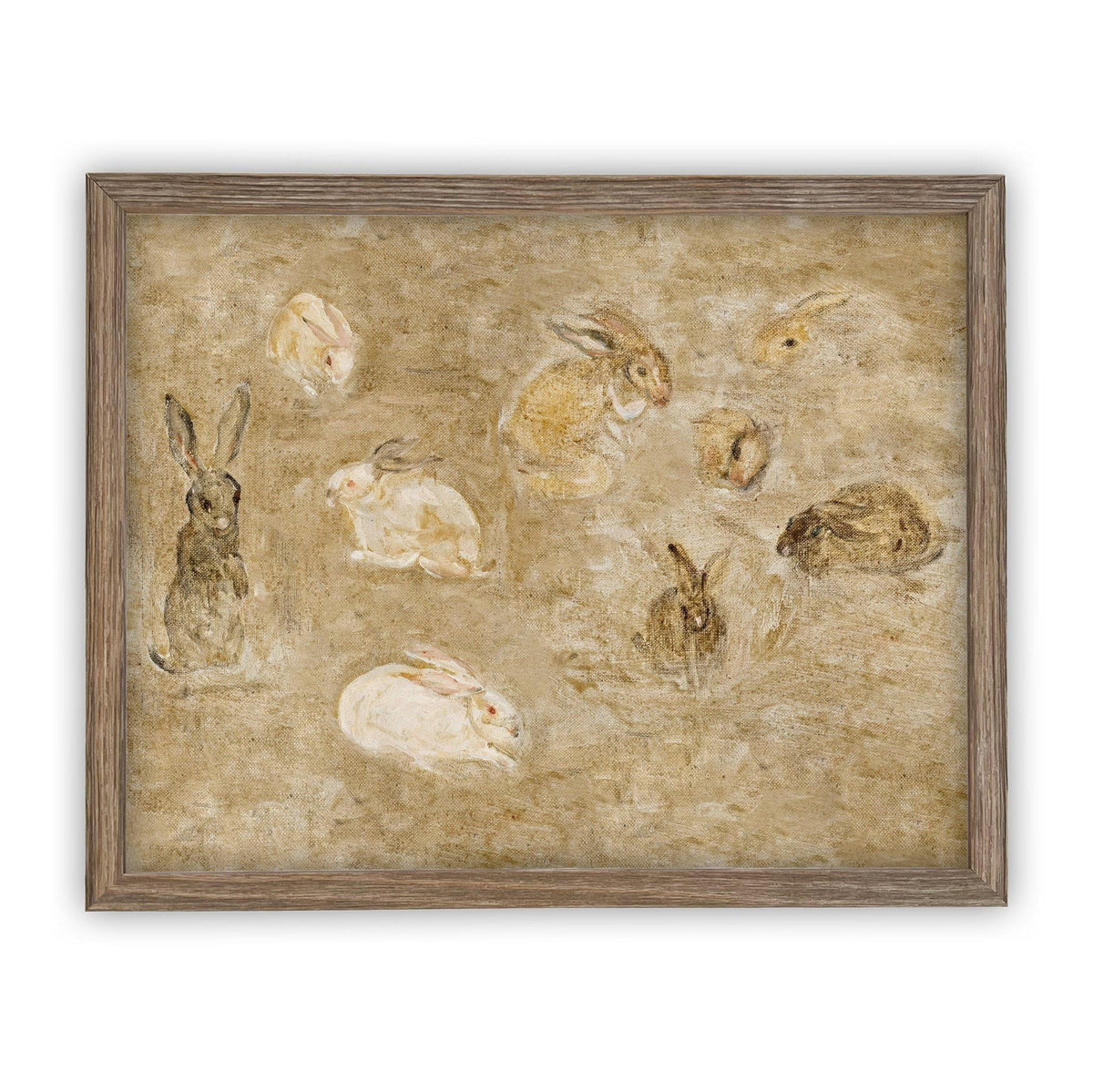 Vintage Framed Canvas Art #A-145