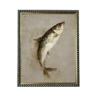 Framed Vintage Fish Print: Lake House or Cabin Art #CAB-107
