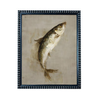 Framed Vintage Fish Print: Lake House or Cabin Art #CAB-107