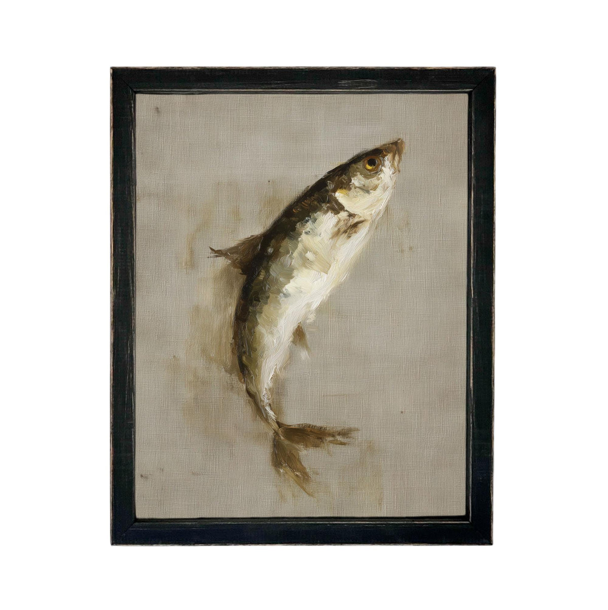Framed Vintage Fish Print: Lake House or Cabin Art #CAB-107