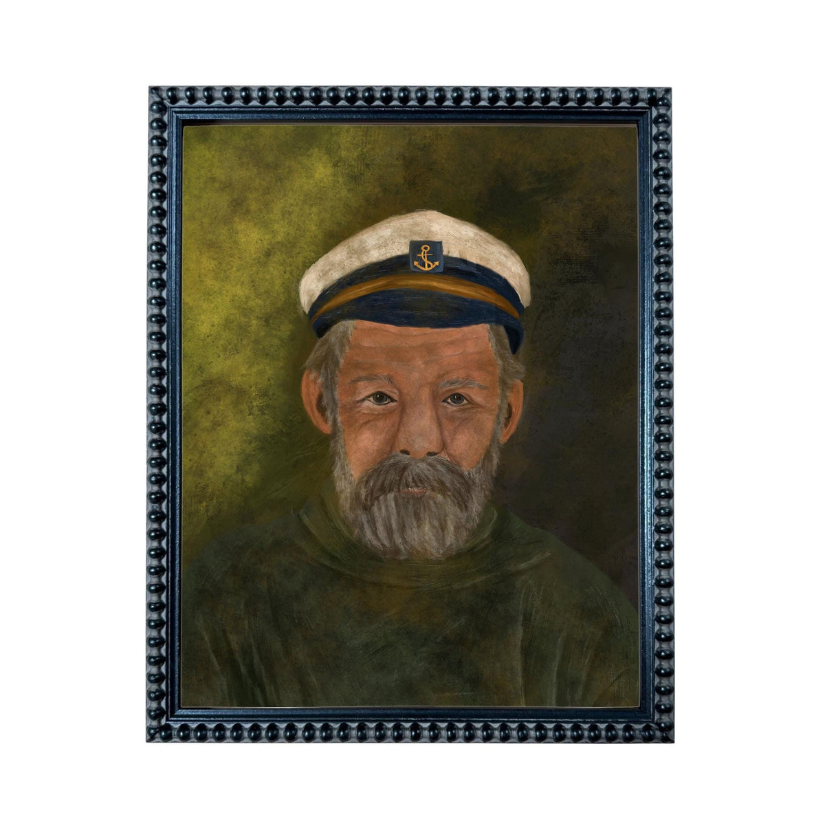 Framed Vintage Sea Captain Canvas Print- Nautical Art #CAB-108