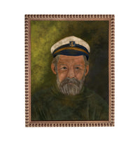 Framed Vintage Sea Captain Canvas Print- Nautical Art #CAB-108