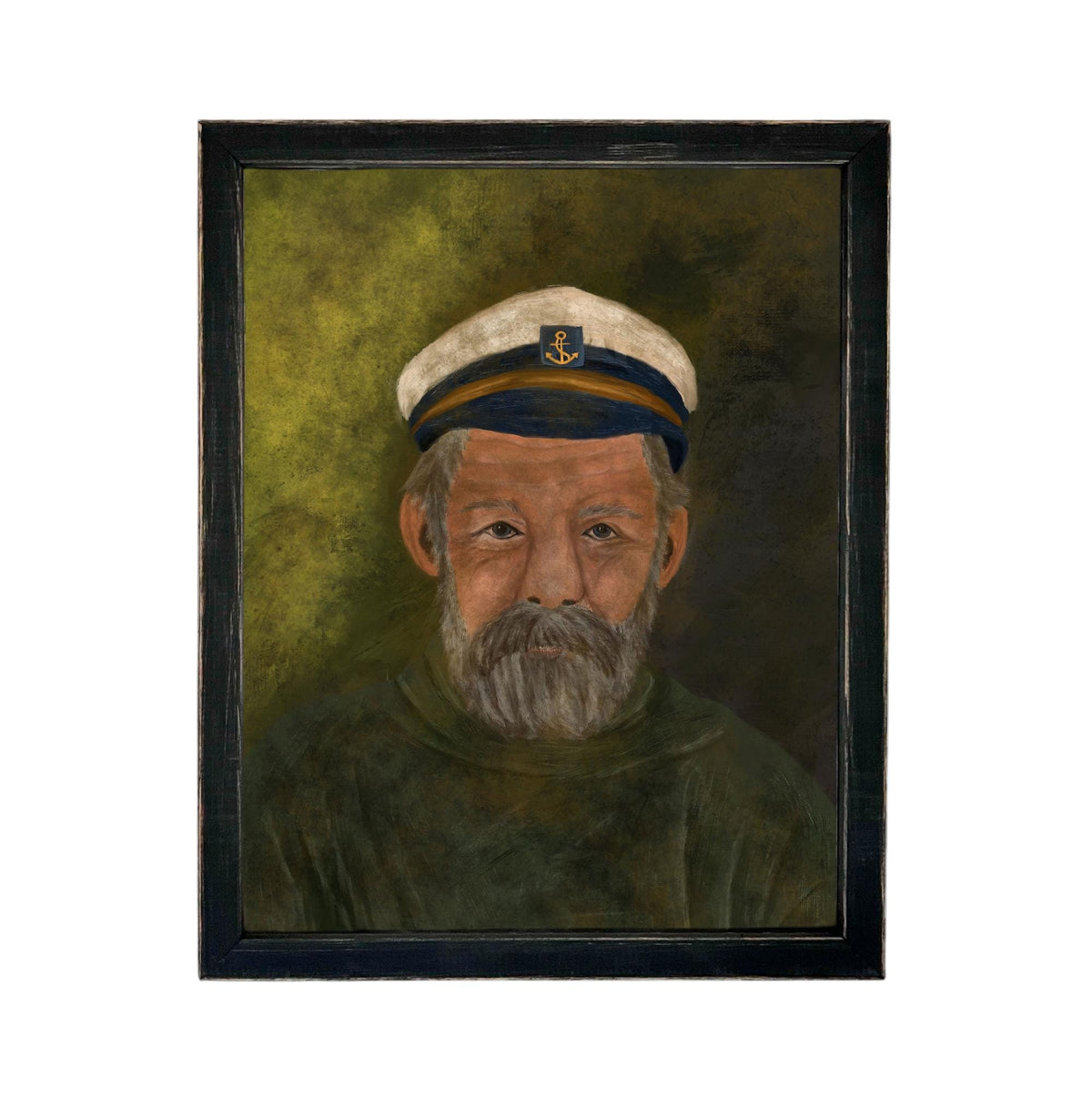 Framed Vintage Sea Captain Canvas Print- Nautical Art #CAB-108