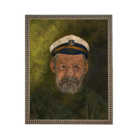 Framed Vintage Sea Captain Canvas Print- Nautical Art #CAB-108