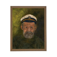 Framed Vintage Sea Captain Canvas Print- Nautical Art #CAB-108