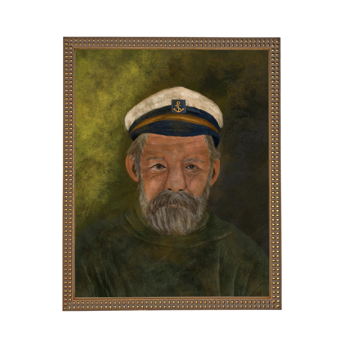 Framed Vintage Sea Captain Canvas Print- Nautical Art #CAB-108