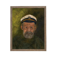Framed Vintage Sea Captain Canvas Print- Nautical Art #CAB-108