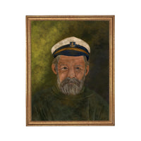 Framed Vintage Sea Captain Canvas Print- Nautical Art #CAB-108