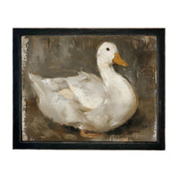 Vintage Duck Canvas Print: Framed Nursery Art Reproduction #A-206