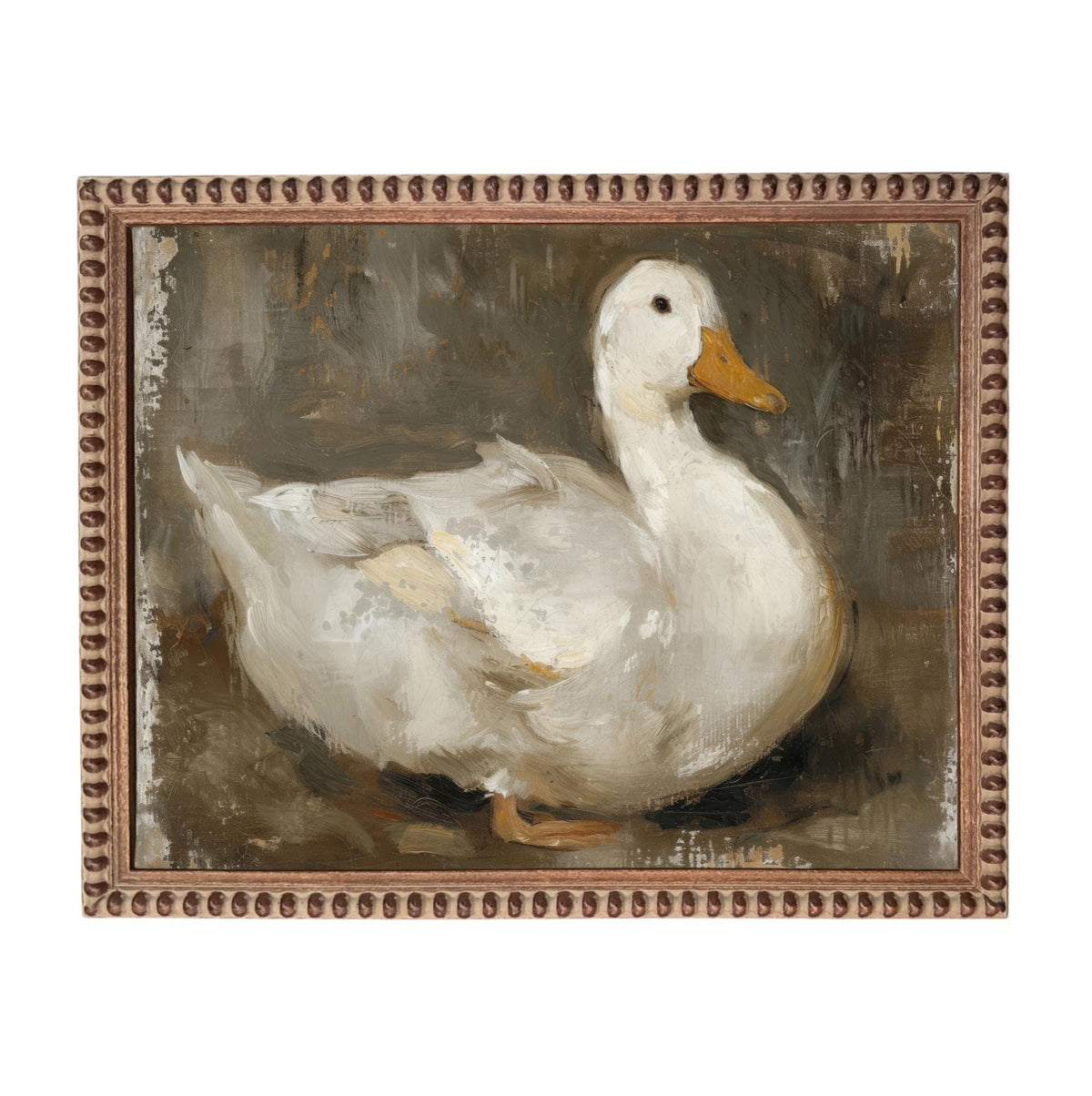 Vintage Duck Canvas Print: Framed Nursery Art Reproduction #A-206