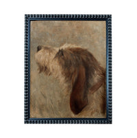 Framed Vintage Dog Canvas Print: Otterhound Dog Painting #A-208