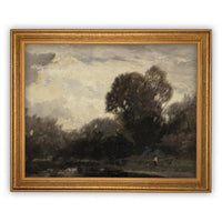 Vintage Framed Canvas Art #LAN-162