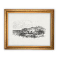 Vintage Framed Canvas Art #LAN-226