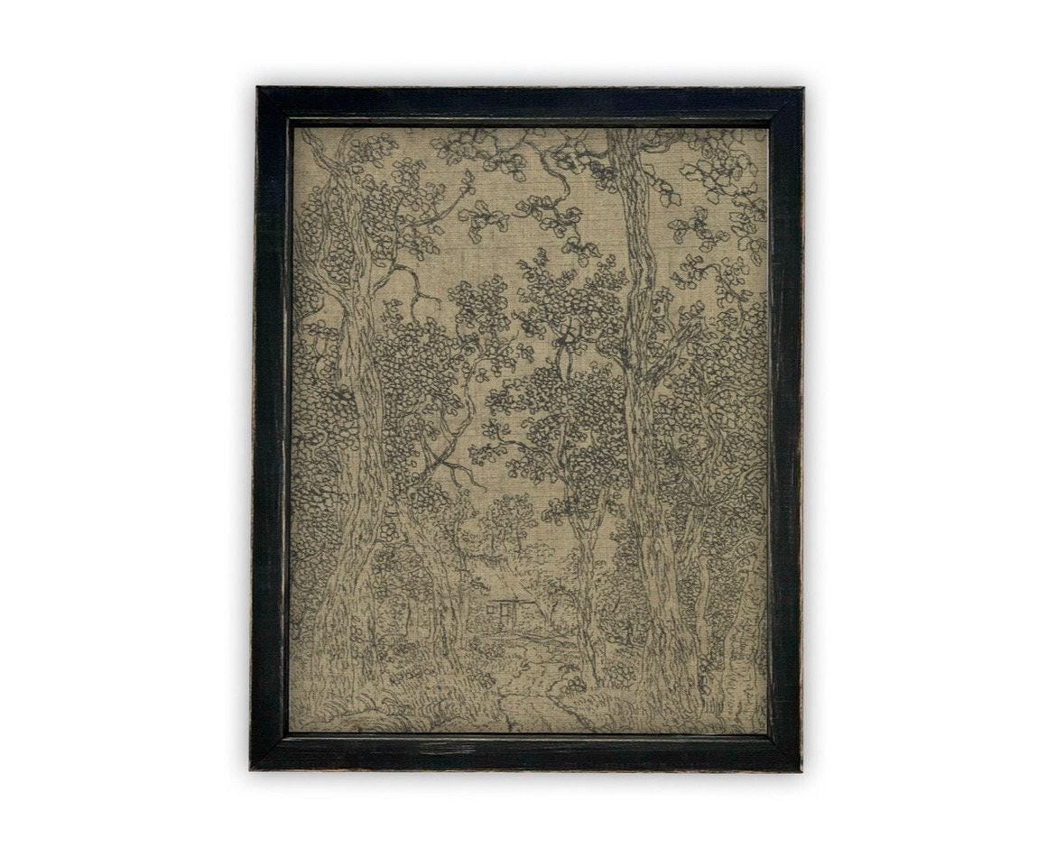 Vintage Framed Canvas Art #LAN-205