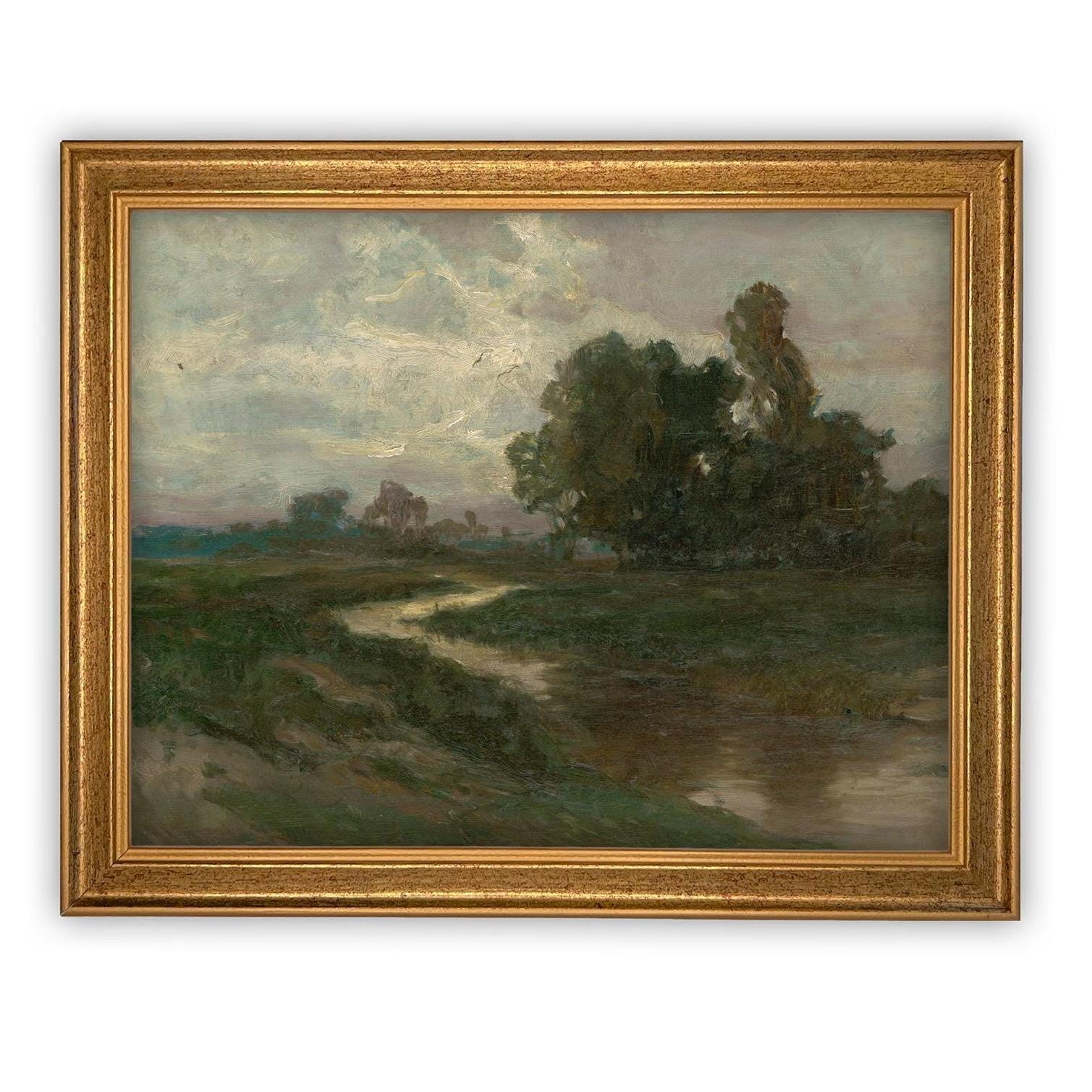 Vintage Framed Canvas Art #LAN-268 – Linen + Cloth