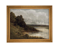 Framed Vintage Canvas Print #LAN-286