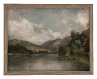 Framed Lake House Canvas Print #LAN-285