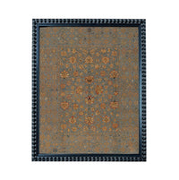 The image is a square frame with a decorative border, containing a patterned design in shades of brown and orange.