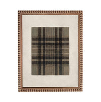 a square-shaped frame with a decorative border, containing a black and white checkered pattern.