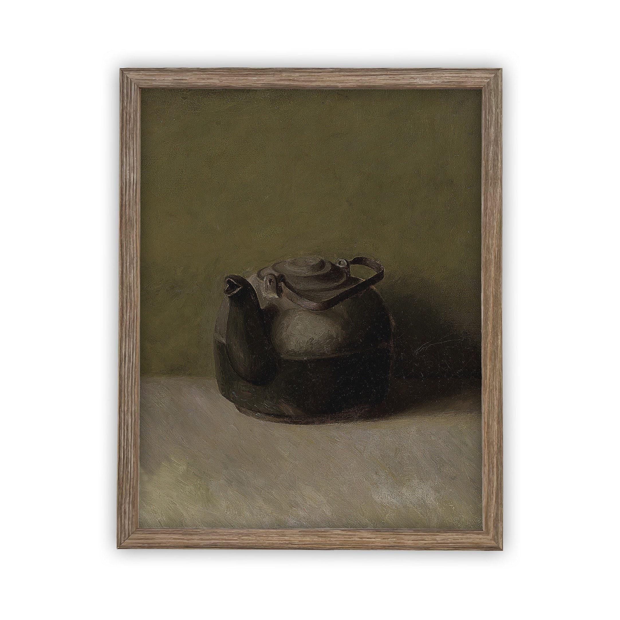 Framed Black Teapot Still Life Print #ST-609