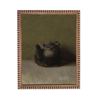 The image is a painting of a kettle or teapot, which is a common household item.