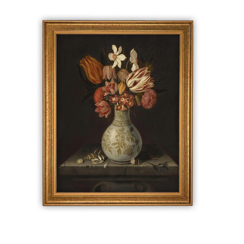 Vintage Framed Canvas Art #BOT-161