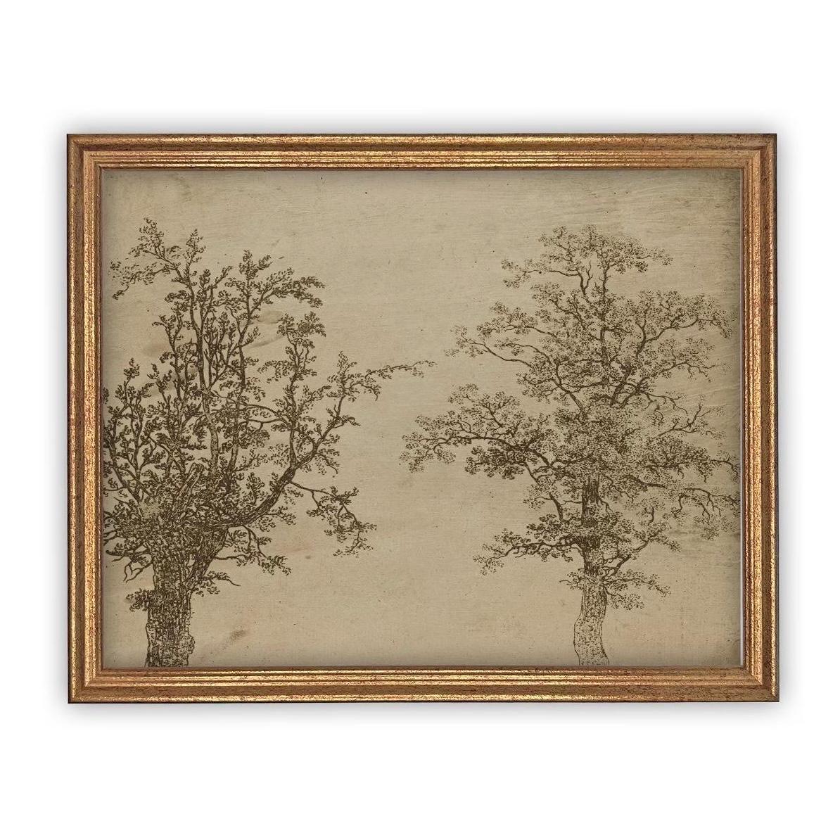 Vintage Framed Canvas Art #BOT-160