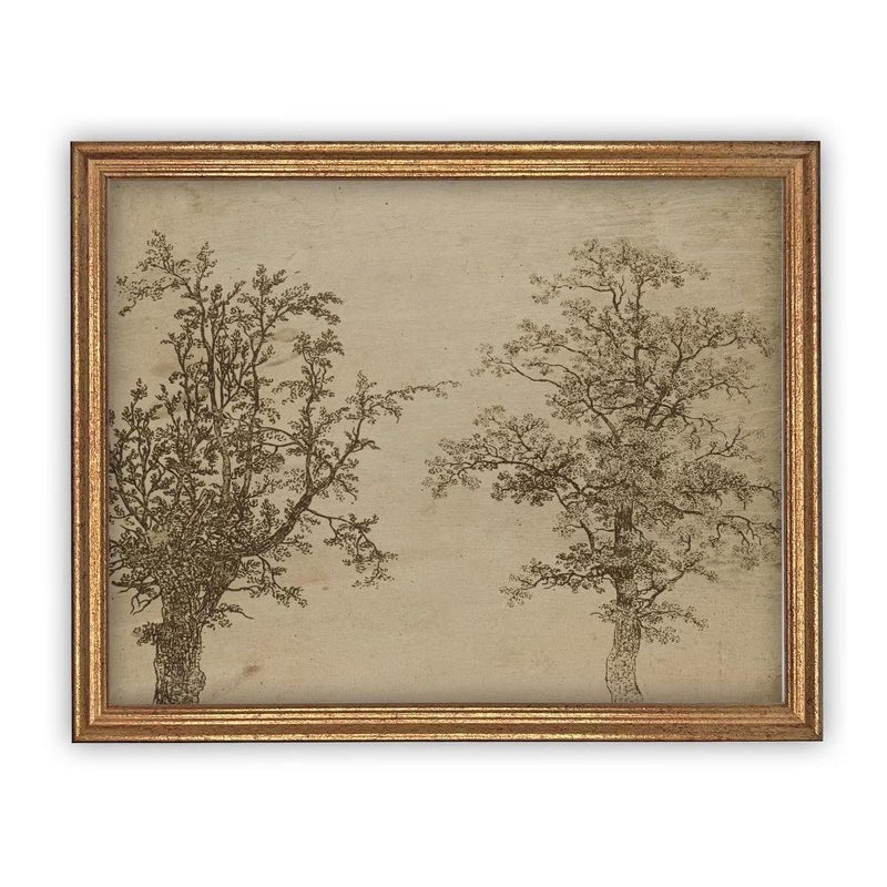 Vintage Framed Canvas Art #BOT-160