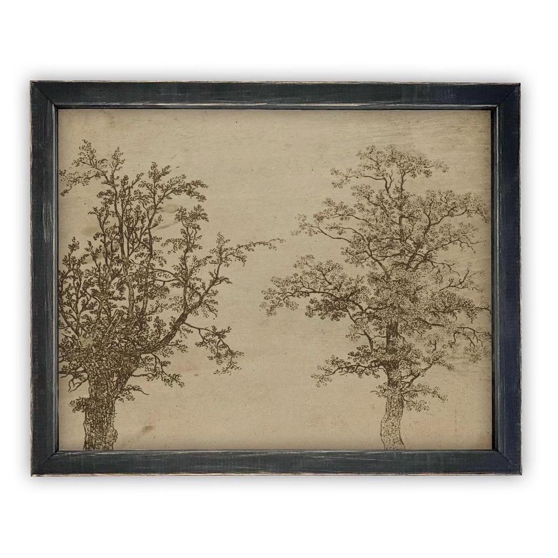 Vintage Framed Canvas Art #BOT-160