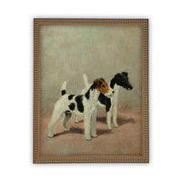 Vintage Framed Canvas Dog Art #A-106