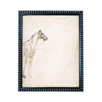 a horse in a black frame.