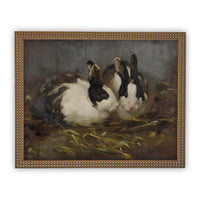 Vintage Framed Canvas Art Farmhouse print #143