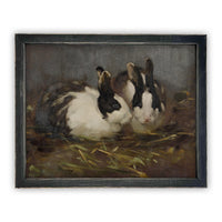 Vintage Framed Canvas Art Farmhouse print #143