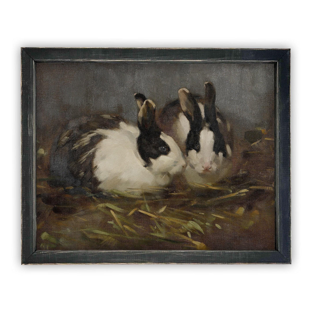 Vintage Framed Canvas Art Farmhouse print #143
