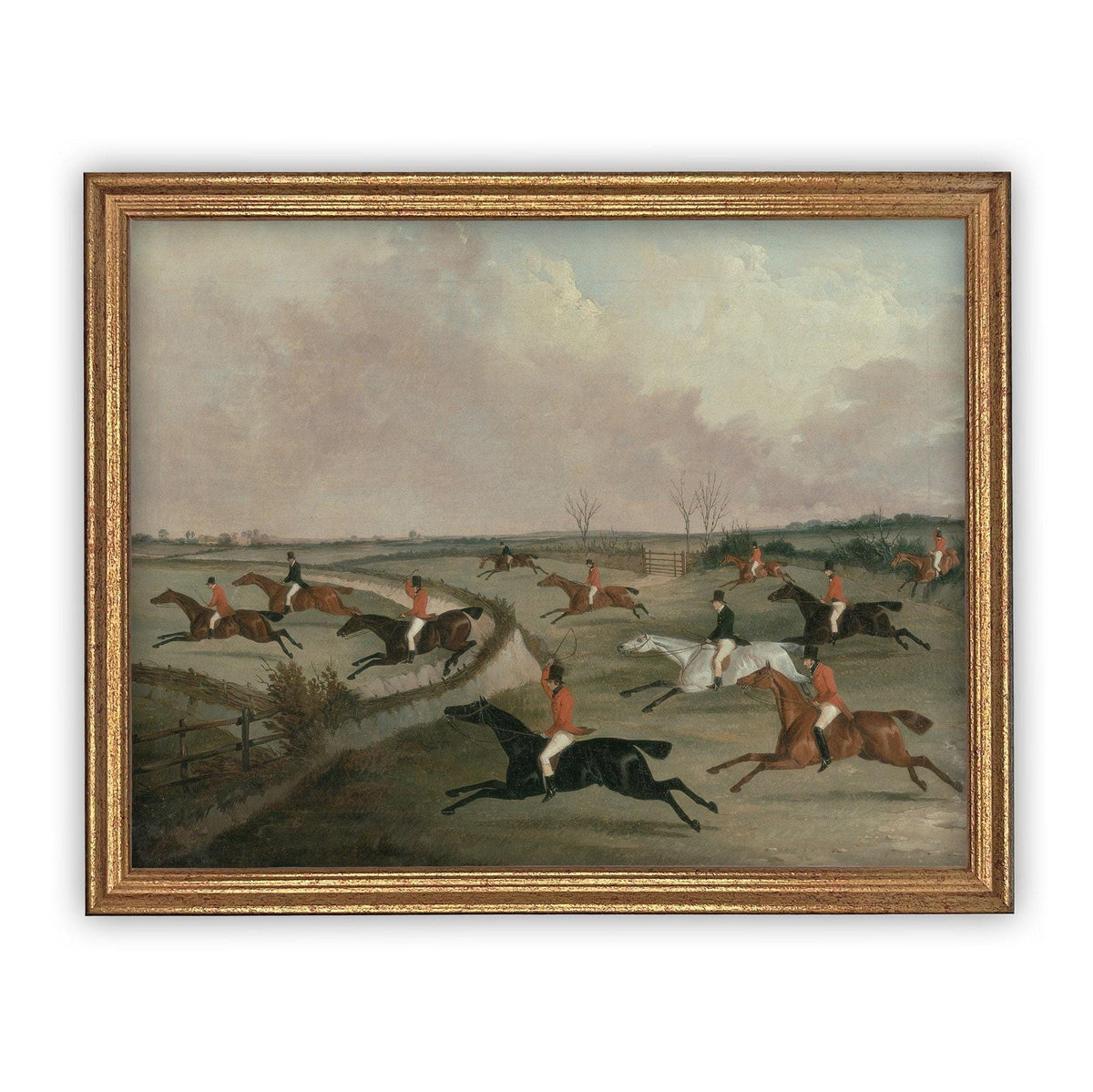 Vintage Framed Canvas Art #A-159