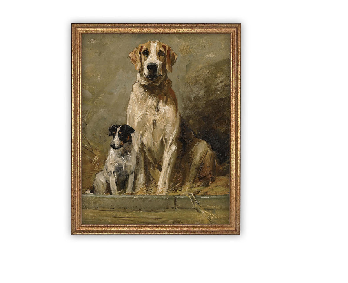 Vintage Framed Canvas Art #A-175
