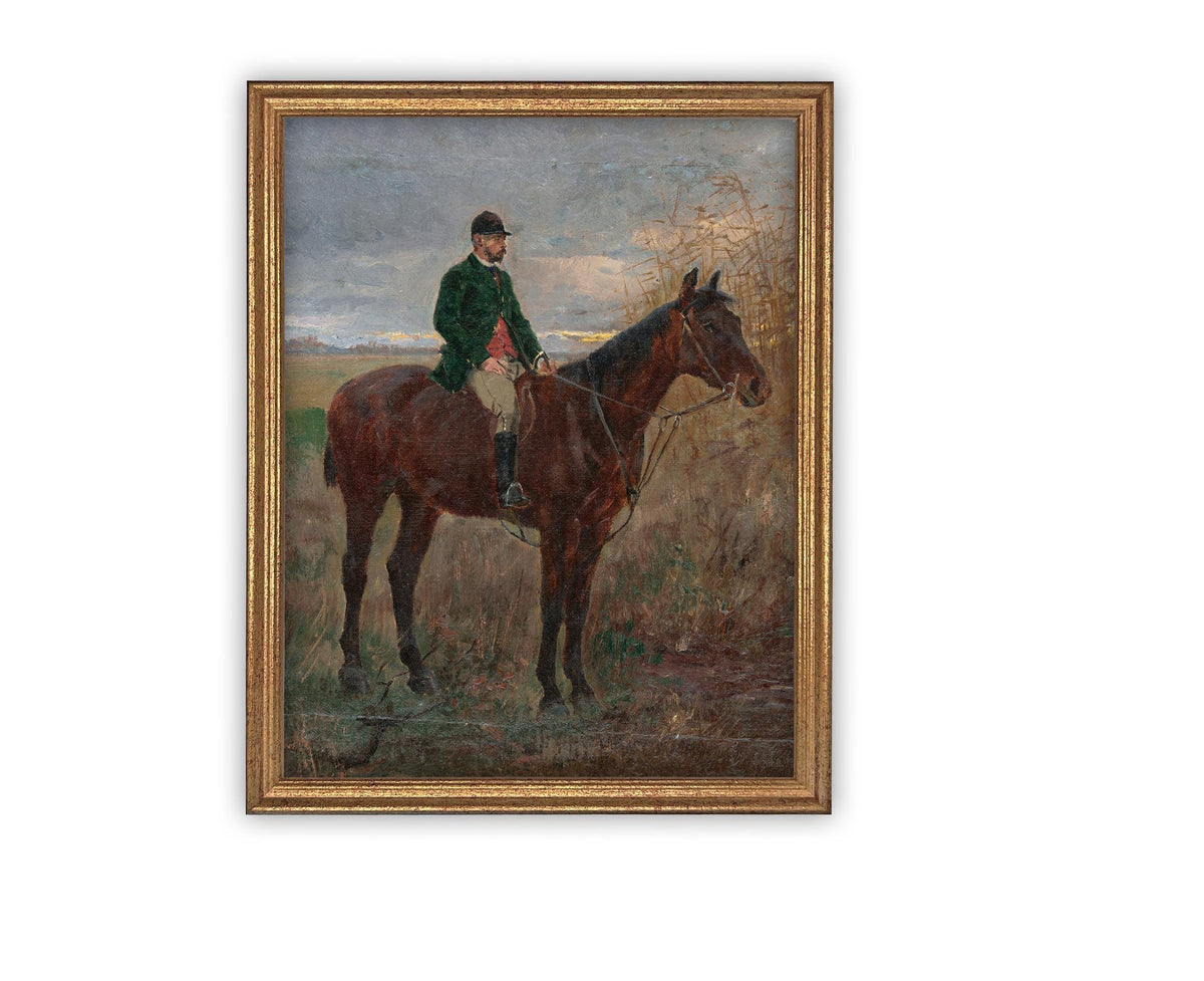 Vintage Framed Canvas Art #A-173