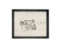 Vintage Framed Canvas Art #A-170