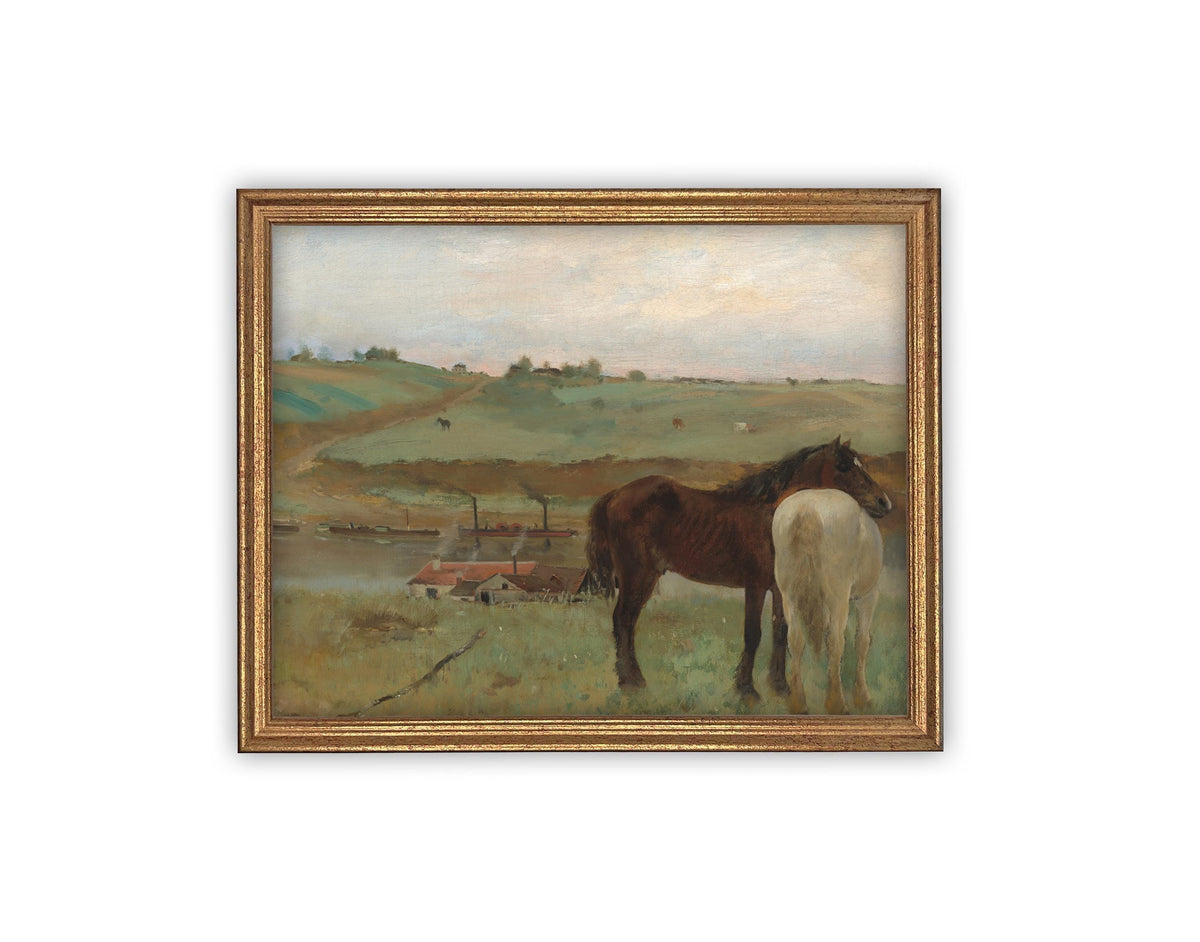 Vintage Framed Canvas Art #A-174