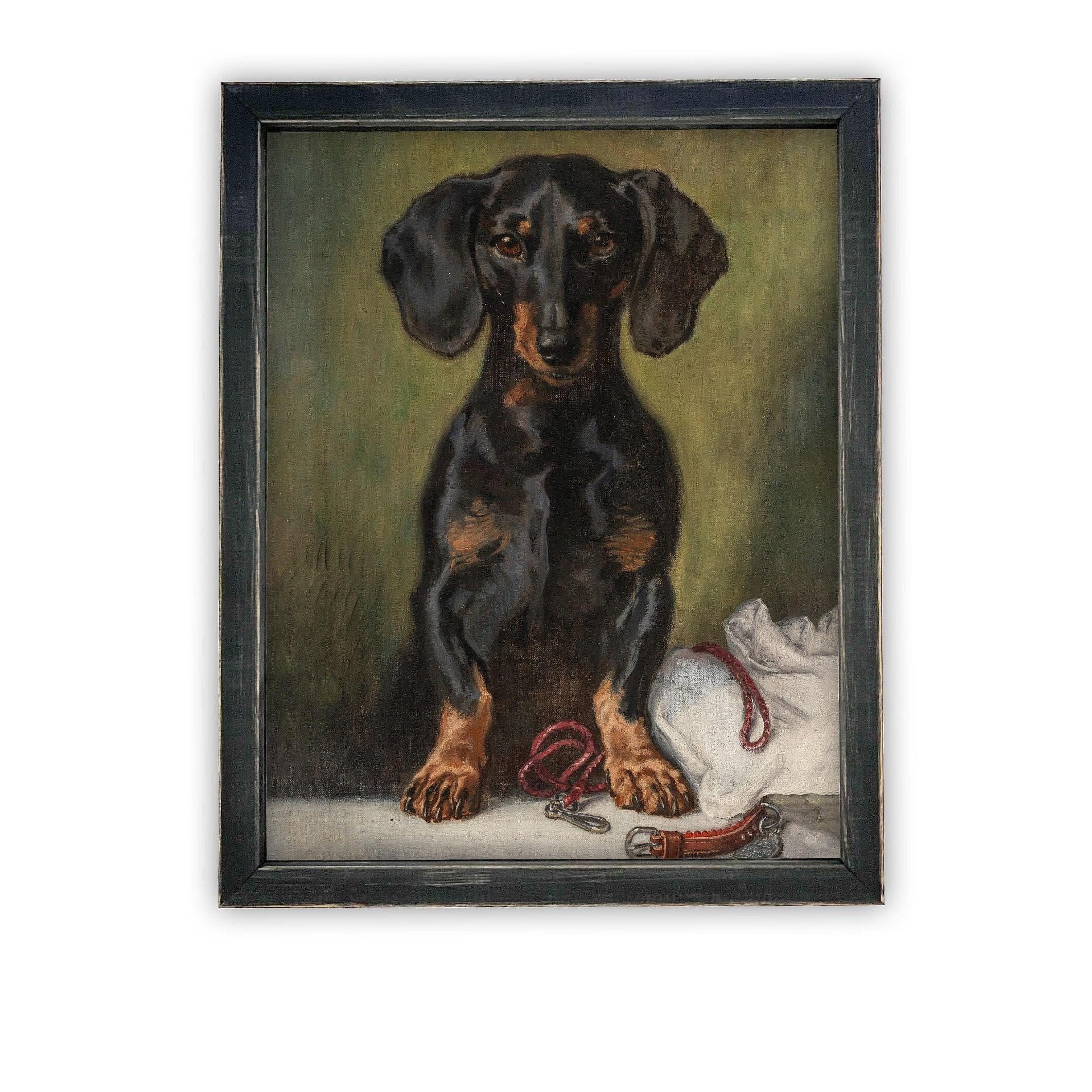 Vintage Framed Canvas Art #A-161