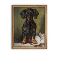 Vintage Framed Canvas Art #A-161