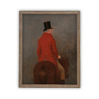 Vintage Framed Canvas Equestrian Art #A-158