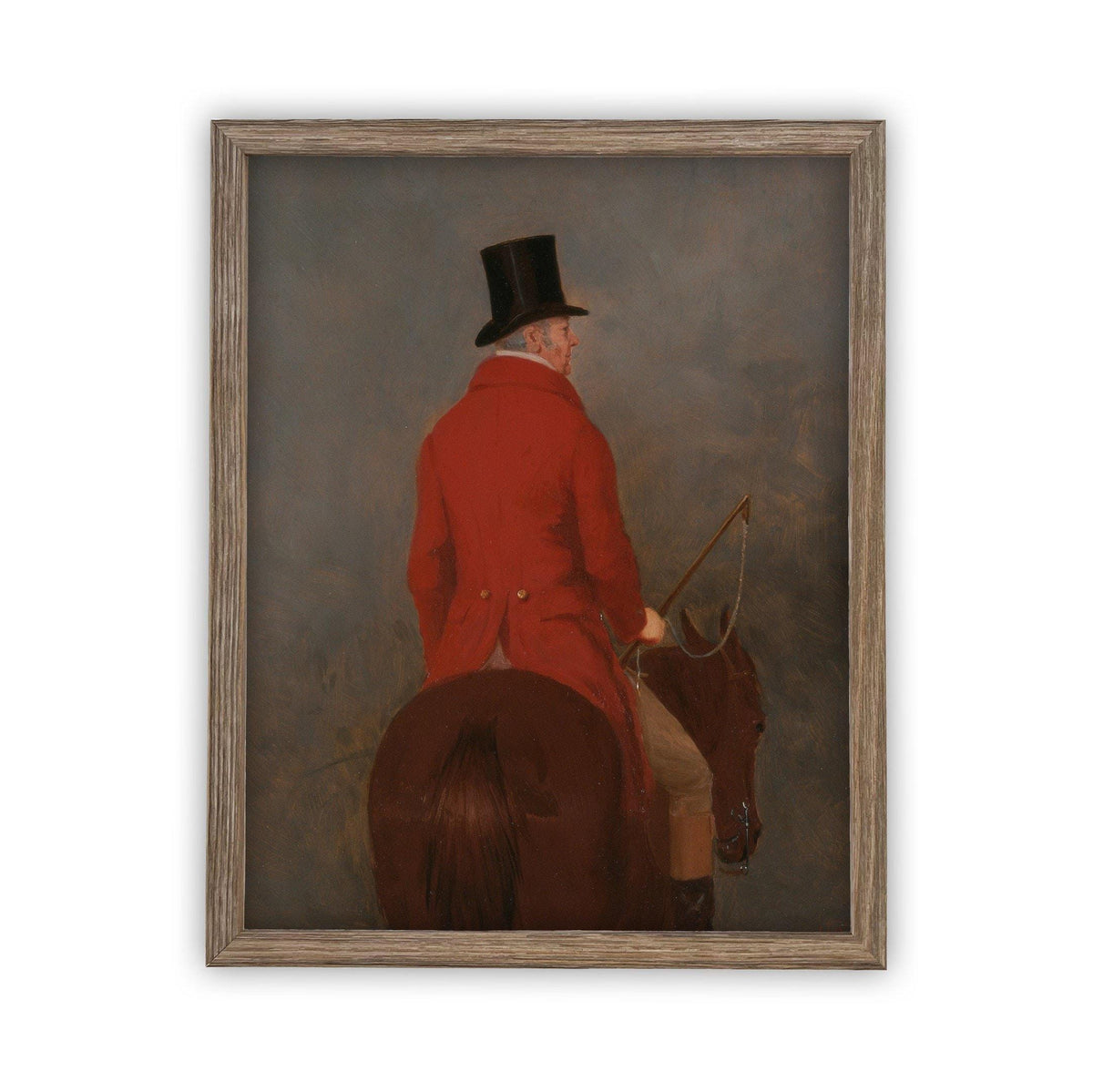 Vintage Framed Canvas Equestrian Art #A-158