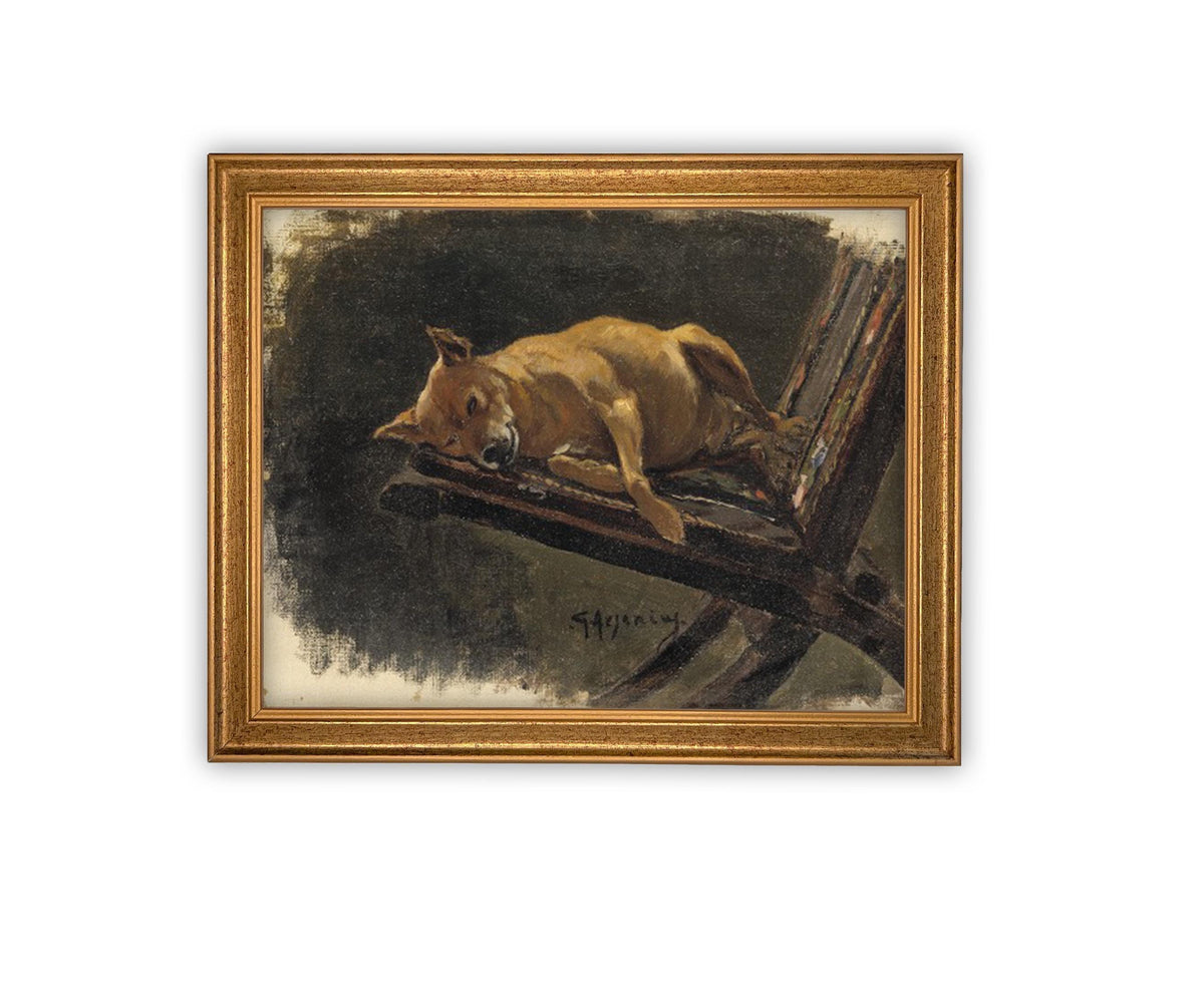 Vintage Framed Canvas Art #A-183