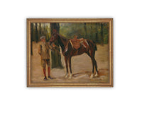 Vintage Framed Canvas Art #A-187