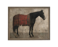 Vintage Framed Horse Canvas Art Print #A-205