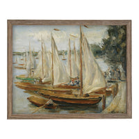 Framed Vintage Sailboats Canvas Print #COAS-204