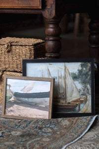 Framed Vintage Sailboats Canvas Print #COAS-204