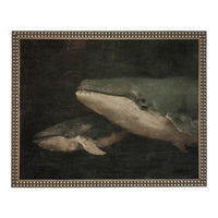 Framed Vintage Nautical Whale Art #COAS-206