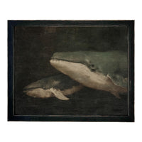 Framed Vintage Nautical Whale Art #COAS-206
